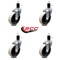 Service Caster 4 Inch Thermoplastic Rubber Wheel 1-5/8 Inch Expanding Stem Caster SCC, 4PK SCC-EX05S410-TPRS-158-4 - alternate 4